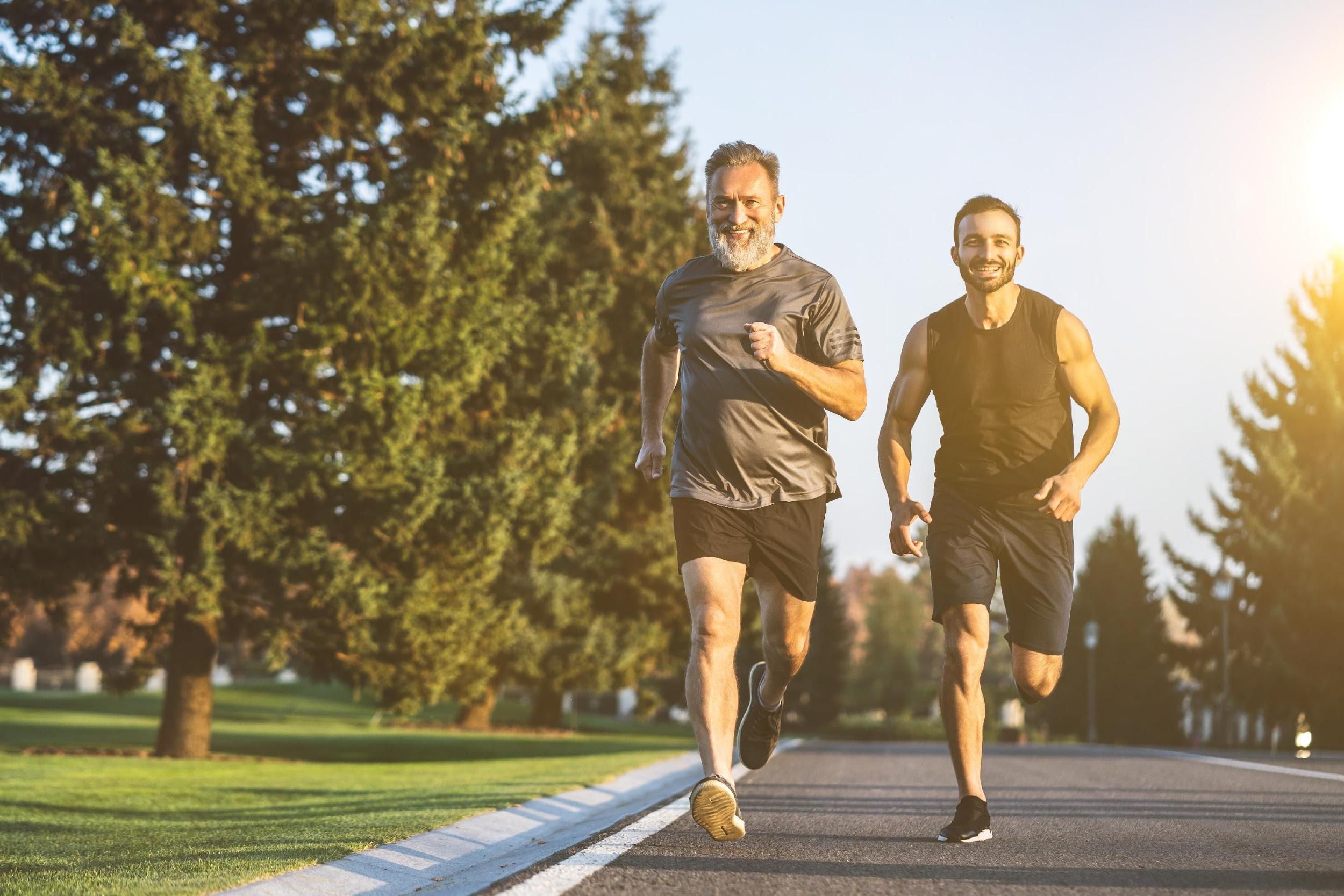 older men running